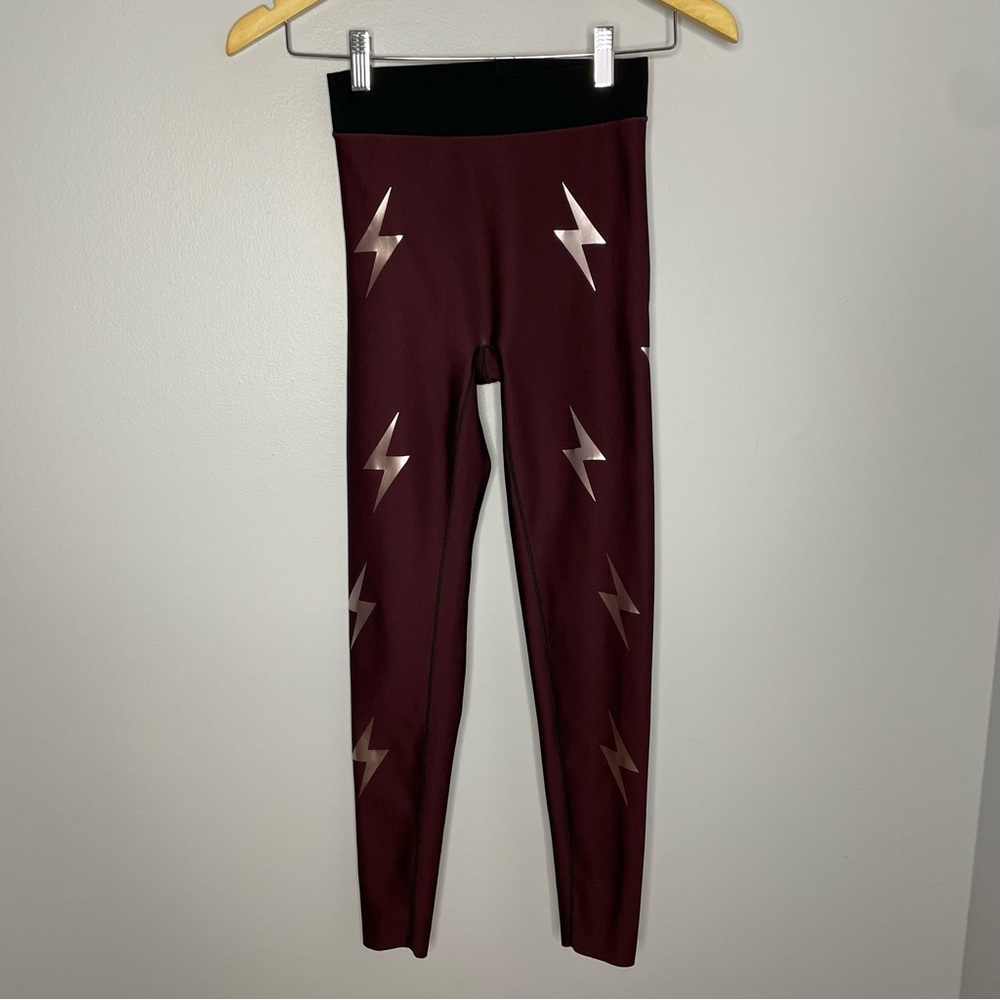 Ultracor High Lux Bolt Leggings Burgundy - Picture 2 of 10